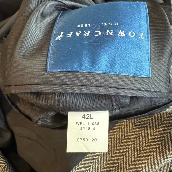Vintage Towncraft herringbone sport coat - Picture 5 of 7